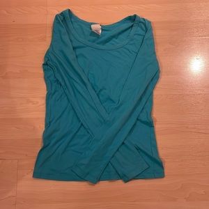 Teal long sleeve top